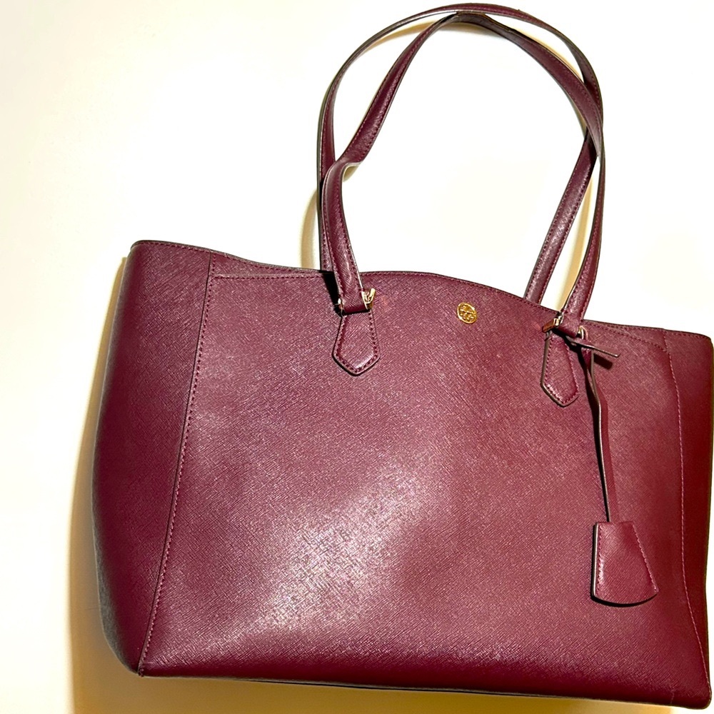 Tory Burch Robinson Plum/Port wine Tote